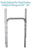 Heavy Duty Rolling Snow Pusher/Shovel 26" Wide with 6" Pivot Wheels & Adjustable Handle