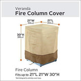 Classic Accessories Veranda Square Patio Fire Column Cover