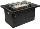 Fire Table 3 Piece Rectangle Accessory Set - Tempered Glass Lid Insert