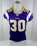 2011 Minnesota Vikings Mistral Raymond #30 Game Issued Purple Jersey - Unsigned NFL Game Used Jerseys