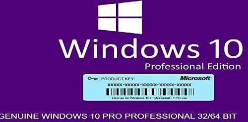 Window 10 Professional 32 bit/64 bit English International | PC | Download |Manual By MATZ | Poduct key by amazon message