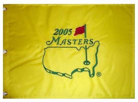 2005 Masters Embroidered Golf Pin Flag - Tiger Woods Champion, Jack Nicklaus Final