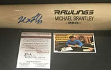 Michael Brantley Houston Astros Autographed Signed Blonde Baseball Bat JSA WITNESS COA