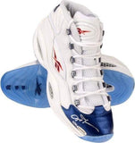 Allen Iverson Philadelphia 76ers Autographed White & Blue Reebok Question Sneakers