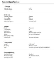 Windows Server Standard 2016, 64-Bit, 16-Core