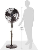 Outdoor Misting Fan Oscillating Pedestal Fan with Three Gentle Mist Nozzles, AF-520B, Black
