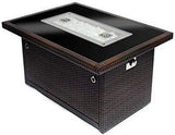 Fire Table 3 Piece Rectangle Accessory Set - Tempered Glass Lid Insert