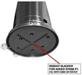 Propane Patio Heater w/Wheels, 48,000 BTU w/Table and 33" Heat Shield, Tall, Hammered Bronze
