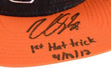 Claude Giroux Philadelphia Flyers Autographed Rink Side Cap with"1st Hat Trick 4/13/12" Inscription - Limited Edition of 12 - Fanatics Authentic