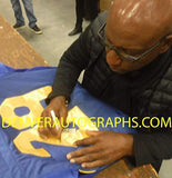 Eric Dickerson Autographed Los Angeles Rams Size XL Blue Jersey HOF JSA