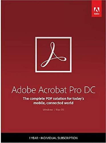 Adobe Acrobat Professional DC | PDF converter | 12-month Subscription with auto-renewal, PC/Mac