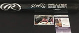 Michael Brantley Houston Astros Autographed Signed Black Baseball Bat JSA COA