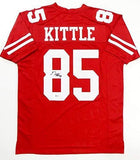George Kittle Autographed Red Pro Style Jersey- Beckett Authenticated 8