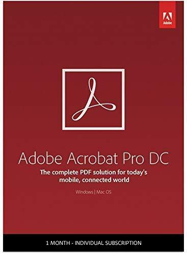 Adobe Acrobat Professional DC | Create, edit and sign PDF documents, 1-month Subscription PC/Mac