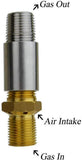 Liquid Propane Fire Pits 1/2" Air Mixer Valve - High Capacity 90K BTU Stainless Steel