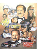DALE EARNHARDT Legacy Lithograph signed by Artist GEORGE WRIGHT NASCAR Poster Print