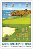 Signed 2010 U.S. Open Pebble Beach Print by Lee Wybranski