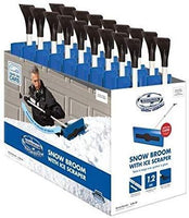 Snow Joe SJBLZD 2-In-1 Telescoping Snow Broom + Ice Scraper | 18-Inch Foam Head (Blue)