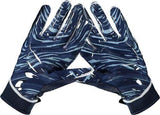 West Virginia Mountaineers Team-Issued Navy Superbad 4 Gloves from the Football Program - Size L - Fanatics Authentic Certified