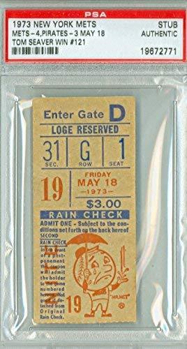 1973 New York Mets Ticket Stub vs Pittsburgh Pirates Tom Seaver Win #121 - May 18, 1973