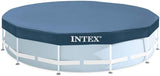 Intex Round Metal Frame Pool Cover, Blue, 10 ft