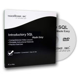 Learn Introductory SQL- Structured Query Language Made Easy v.1 Video Training Tutorial Course DVD-ROM