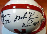 ERIC CROUCH, MIKE ROZIER & JOHNNY RODGERS AUTOGRAPHED NEBRASKA CORNHUSKERS MINI HELMET HEISMAN WINNERS WITH INSCRIPTIONS PSA/DNA ITP STOCK #103895