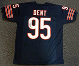 CHICAGO BEARS RICHARD DENT AUTOGRAPHED BLUE JERSEY PSA/DNA STOCK #95714