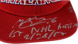 Mikko Rantanen Colorado Avalanche Autographed Fanatics Branded Cap with"1st NHL Hat Trick 2/28/17" Inscription - Limited Edition of 17 -  Authentic