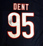 CHICAGO BEARS RICHARD DENT AUTOGRAPHED BLUE JERSEY PSA/DNA STOCK #95714