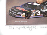 DALE EARNHARDT Legacy Lithograph signed by Artist GEORGE WRIGHT NASCAR Poster Print