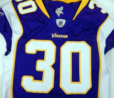 2011 Minnesota Vikings Mistral Raymond #30 Game Issued Purple Jersey - Unsigned NFL Game Used Jerseys