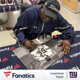 Lawrence Taylor New York Giants Autographed 8" x 10" Helmet Sit Photograph - Fanatics Authentic Certified