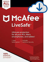 McAfee Live Safe, Unlimited Devices, Antivirus Software, Identity Security, 1 Year Subscription-[Download Code]- 2020 Ready