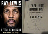 Ray Lewis Autographed I Feel Like Going On Book W/coa From Signing