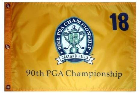 2008 PGA Championship (Oakland Hills Yellow) Golf Pin Flag - Padraig Harrington Champion