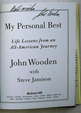 John Wooden Autographed Signed My Personal Best Hardback Book Memorabilia JSA Aloa Ucla Bruins