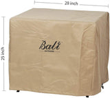 BALI OUTDOORS Square Durable Brown Fire Pit Cover, 28.7'' x 28.7'' x 23.6''