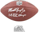 Mike Singletary Autographed Ball - SB XX Champs COA -Autographed Footballs