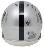 Josh Jacobs Signed Oakland Raiders Mini Speed Replica Helmet BAS