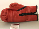 Autographed/Signed James Buster Douglas"Tyson KO 2-11-90" Red Everlast Boxing Glove JSA COA