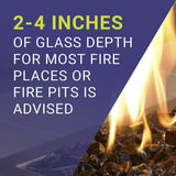 LAVA-M-10 American Fire Glass Medium Sized Black Lava Rock – Porous, All-Natural