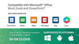 OfficeSuite Personal Compatible with Microsoft® Office Word Excel & PowerPoint® and Adobe PDF for PC Windows 10 8.1 8 7 - 1-year license, 1 user