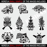 Military Army Navy Marines Clipart-Vector Clip Art-Vinyl Cutter Plotter Images-T-Shirt Graphics CD