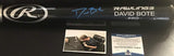 David Bote Chicago Cubs Autographed Signed Black Baseball Bat Beckett WITNESS COA