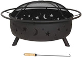 Cosmic Outdoor Fire Pit - 42 Inch Large Bonfire Wood Burning Patio & Backyard Firepit