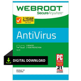 Webroot Internet Security with Antivirus Protection – 2019 Software | 3 Device | 2 Year Subscription | PC Download