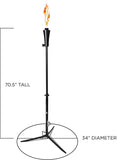 Series 401 Brown 44-Inch Outdoor Propane Gas Fire Pit Table, Black