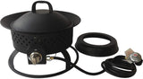 Aurora Firebowl for Camping, Backyard, Tailgating and Patio Steel Gas Portable Fire Pit,Black
