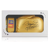 Gold Boxing Glove Signed By Manny Pacquiao In Gift Box